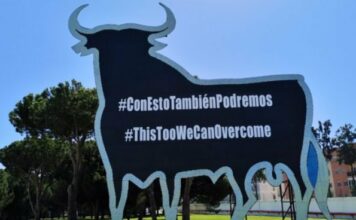 Los toros de Osborne se rotulan contra el coronavirus