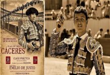 Cristian Restrepo, Junto a Emilio de Justo en Cáceres